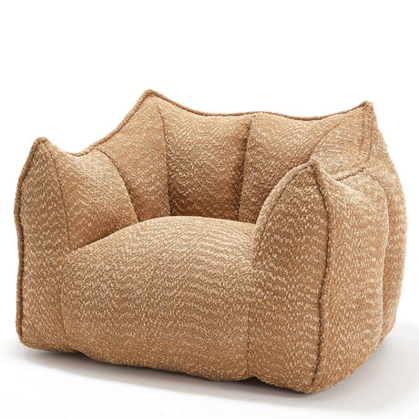 Chenille Bean Bag Chair Soft Foam Living Room Seating - Omega Lifestyles