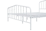 Full Size Contemporary White Metal Bed Frame Mattress Ready - Omega Lifestyles