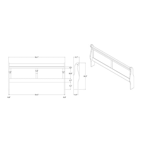 Full Blue Solid Wood Sleigh Bed With LED Headboard - Omega Lifestyles