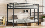 Metal Twin XL Over Twin XL Space-Saving Bunk Bed - Omega Lifestyles
