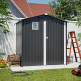 Metal Outdoor Storage Shed 6x4Ft Weather-Resistant Lockable Utility Shed