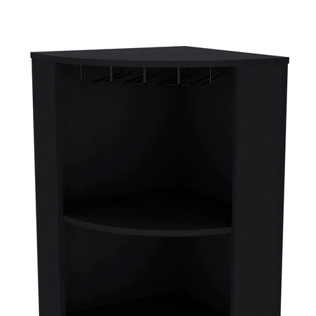 Modern Oban Corner Bar Cabinet With Bottle Storage - Omega Lifestyles