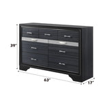 Black Synthetic Wood Modern Storage Dresser - Omega Lifestyles