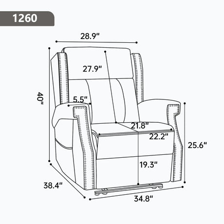 Beige Faux Leather Manual Recliner Chair With Massage - Omega Lifestyles