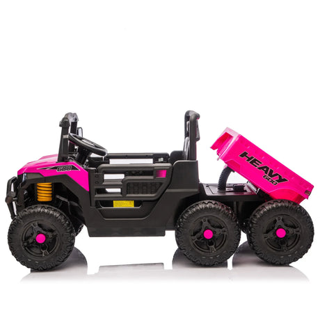 Kids Electric Ride On Six-Wheel Remote Control Dump Truck - Omega Lifestyles