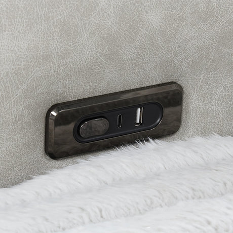 Power Reclining Modern Corduroy Sectional Sofa With Console - Omega Lifestyles