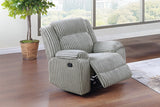 Contemporary Ash Color Fur-Like Corduroy Recliner Chair - Omega Lifestyles