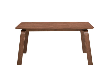 Walnut Synthetic Wood Dining Table With Bent Legs - Omega Lifestyles