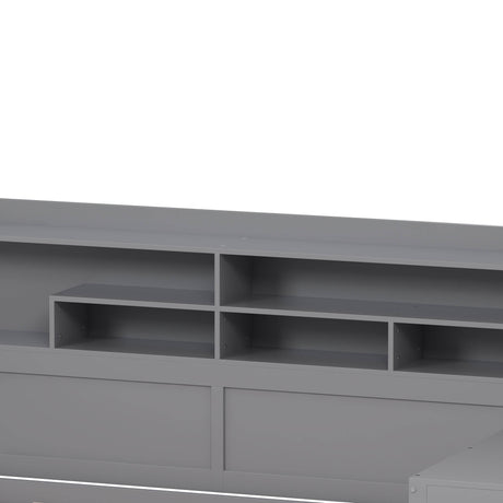 Multi-Functional Wooden Bed Frame With Trundle And Desk - Omega Lifestyles