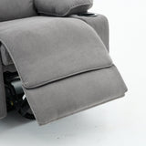 Medium-Firm Corduroy Remote-Controlled Heating Massage Recliner - Omega Lifestyles