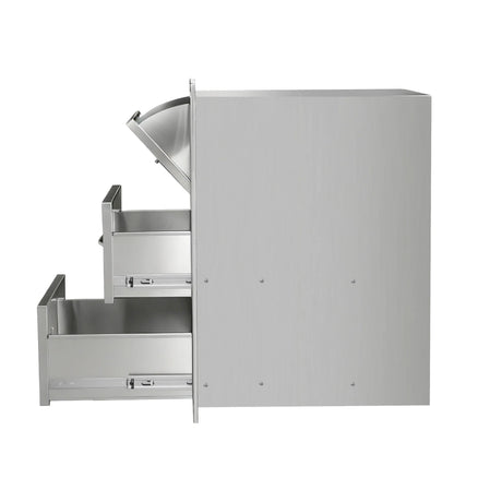 Stainless Steel Kitchen Cabinet With Paper Towel Holder - Omega Lifestyles