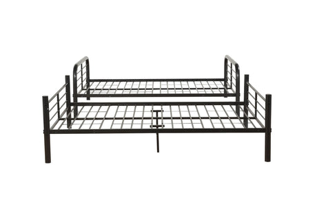 Gunmetal Full Over Full Metal Bunk Bed Frame - Omega Lifestyles