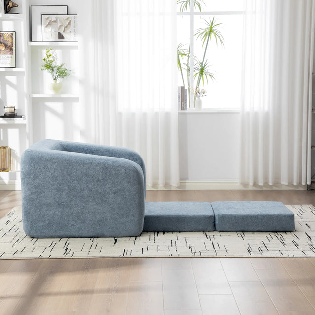 Convertible Chenille High-Density Foam Single Sofa Bed - Omega Lifestyles