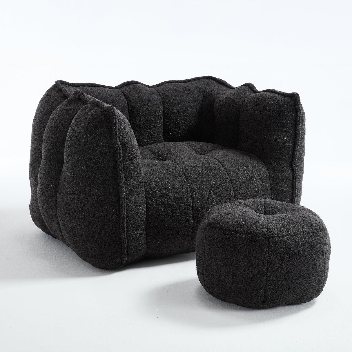 Soft Chenille High Resilient Foam Bean Bag Chair - Omega Lifestyles