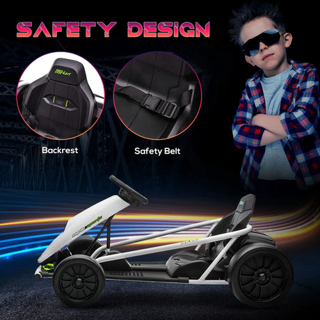 Electric Kids Go Kart With Drift Motor And Safety Belt - Omega Lifestyles