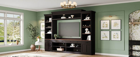 Farmhouse Mid-Century Walnut MDF TV Stand - Sleep Galleria