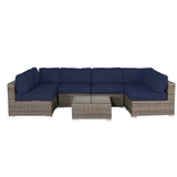 All-Weather Wicker 7-Piece 6-Person Outdoor Sofa Set - Omega Lifestyles