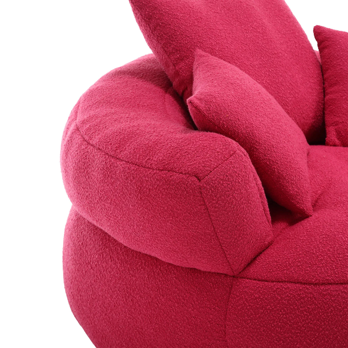 Modern Chenille Sponge Circular Sleeper Chair With Pillows - Omega Lifestyles