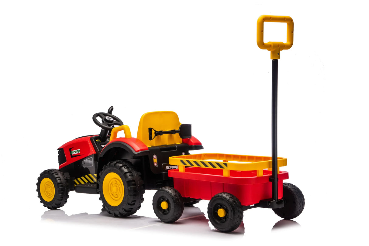 12V Kids Electric Ride On Tractor With Trailer and Lights - Omega Lifestyles