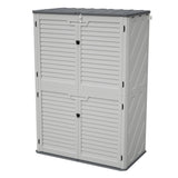 Weatherproof White Plastic Garden Equipment Storage Cabinet