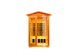 Two Person Far Infrared Khaya Wood Outdoor Sauna Room - Omega Lifestyles
