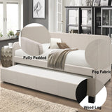 Fog Upholstered Twin Daybed With Roll-Out Trundle - Omega Lifestyles