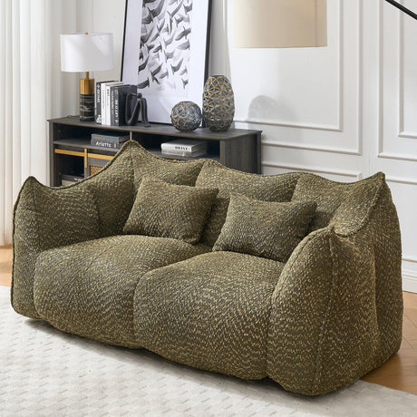 Dual Chenille Bean Bag Chair With High Resilience Foam Core - Omega Lifestyles
