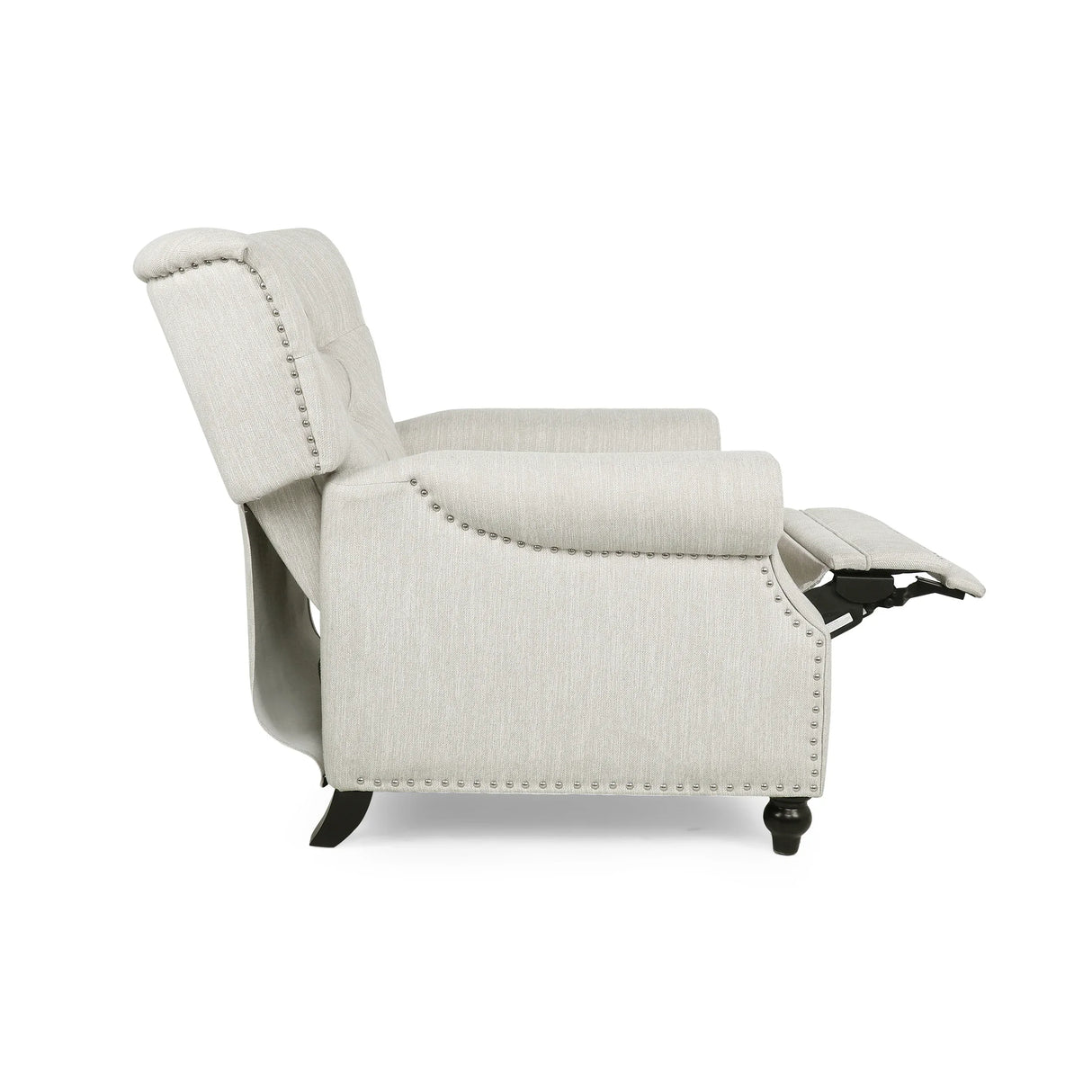 Contemporary Beige Fabric Pushback Recliner Chair - Omega Lifestyles
