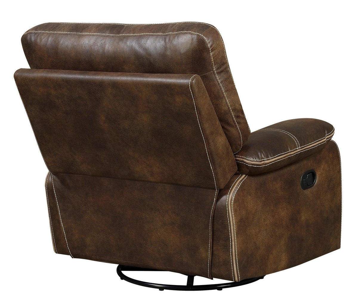 Brown Fabric Swivel Gliding Recliner Chair - Omega Lifestyles