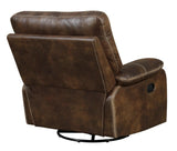 Brown Fabric Swivel Gliding Recliner Chair - Omega Lifestyles