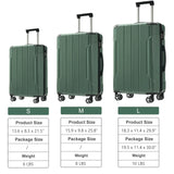 Set of 3 Lightweight Durable ABS Hard Shell Luggage - Omega Lifestyles