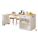 Extendable Kitchen Island With Dining Table Storage - Omega Lifestyles