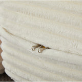 Full Size Plush Corduroy Foam-Filled Folding Sofa Bed With Pillows - Omega Lifestyles