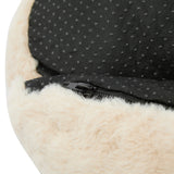 Soft Beige Faux-Fur Armchair Style Bean Bag Seating - Omega Lifestyles