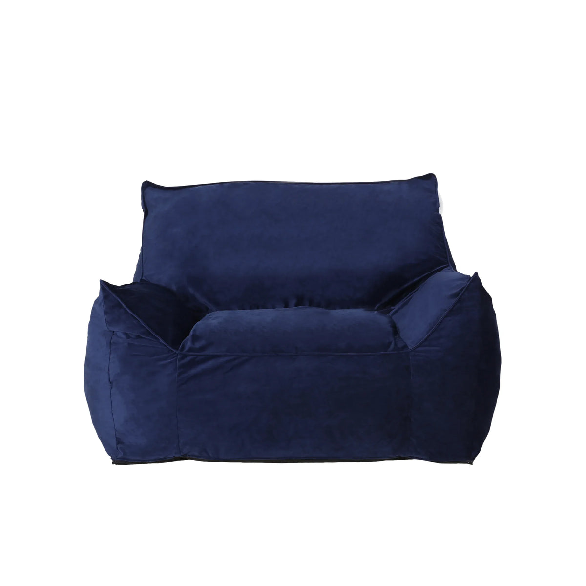 Velveteen Foam-Filled Armrest Bean Bag Chair - Omega Lifestyles