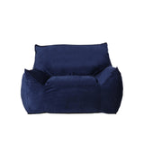 Velveteen Foam-Filled Armrest Bean Bag Chair - Omega Lifestyles