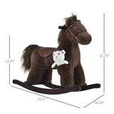 Kids Plush Ride-On Rocking Horse With Sounds and Bear Toy - Omega Lifestyles