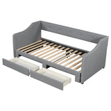 Twin XL Upholstered Daybed With Two Storage Drawers - Omega Lifestyles