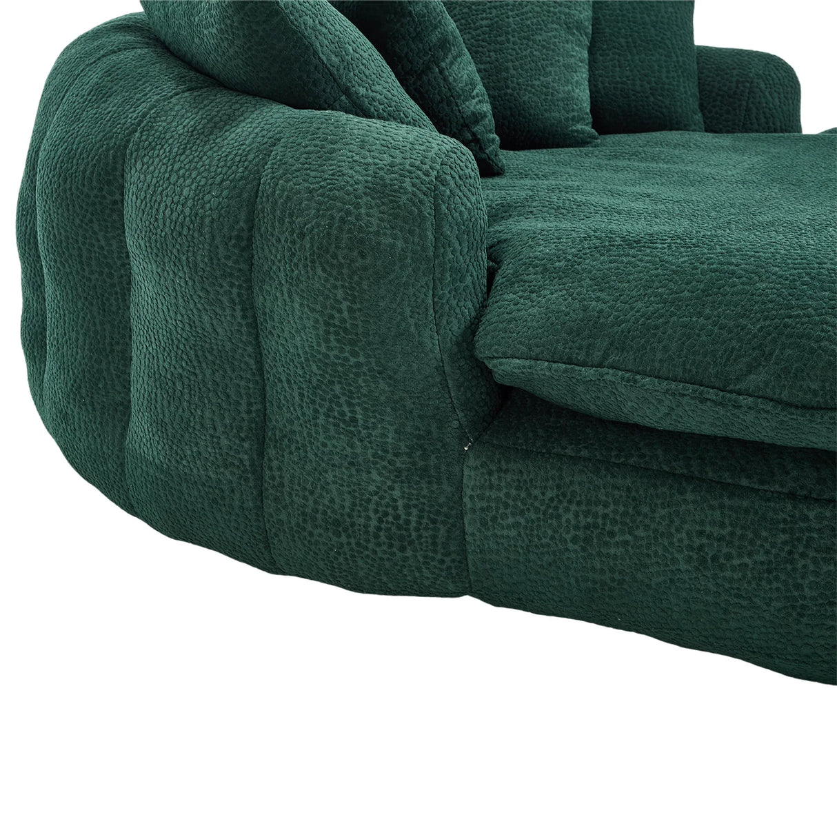 Oversized Chenille Memory Foam Bean Bag Sofa With Pillows - Omega Lifestyles