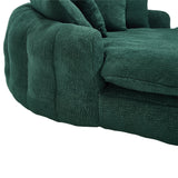 Oversized Chenille Memory Foam Bean Bag Sofa With Pillows - Omega Lifestyles