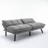 Light Grey Upholstered Convertible Foam Sofa Bed Twin - Omega Lifestyles