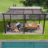 Outdoor Living Retractable Aluminum Pergola With Canopy