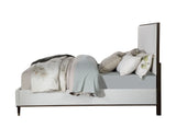 King Light Gray Fabric Upholstered Bed Frame - Omega Lifestyles