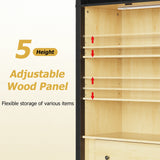 Modern Farmhouse Arched Sensor Light Storage Cabinet - Omega Lifestyles