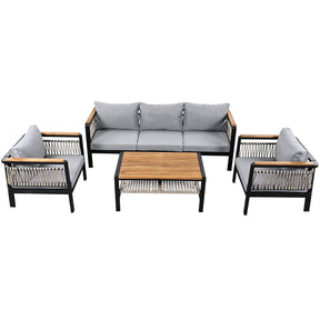 Outdoor Sectional Patio Furniture Set With Cushions And Table - Omega Lifestyles