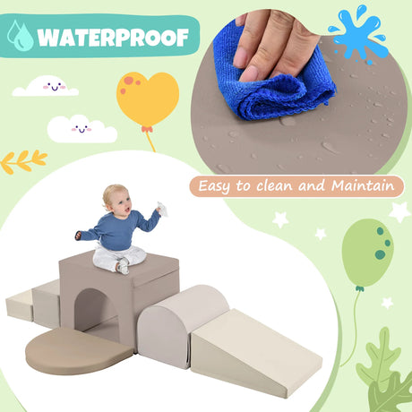 Colorful Soft Foam Climb and Crawl Playset for Toddlers - Omega Lifestyles