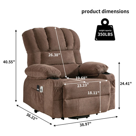 Power Electric Soft Massage Lift Lounge Chair With Heating - Omega Lifestyles
