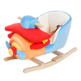 Kids Plush Wooden Ride-On Rocking Plane Chair Toy - Omega Lifestyles
