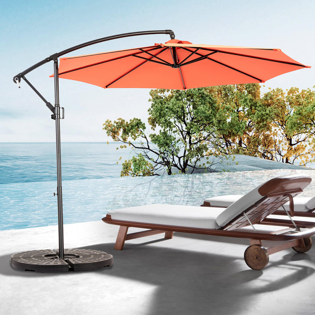 10-Inch Adjustable Tilt Steel Patio Umbrella Outdoor
