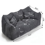Dual Chenille Bean Bag Chair With High Resilience Foam - Omega Lifestyles